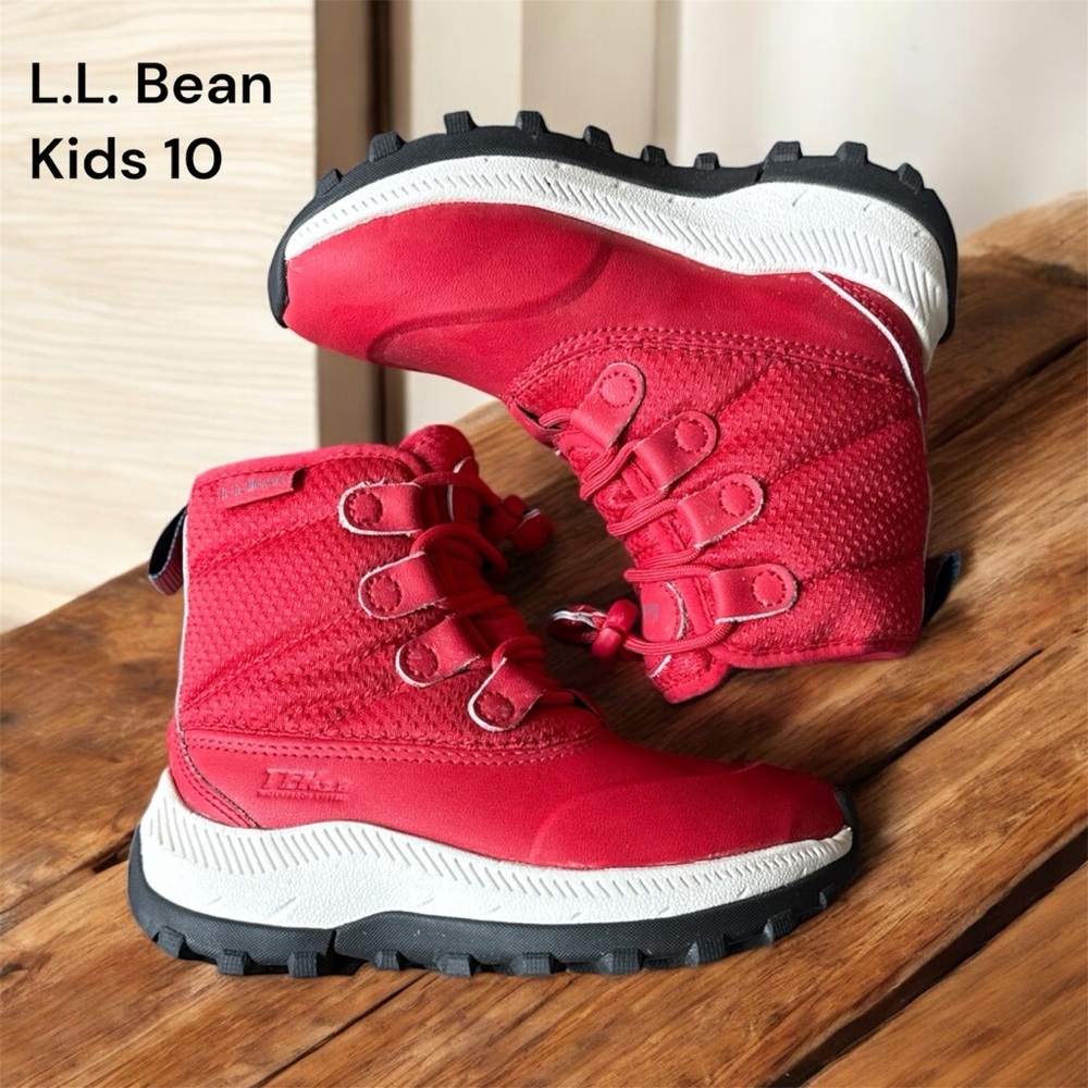 🌞❄️L.L. Bean Kids' Vibrant Red Snow Boots